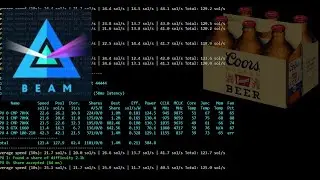 Beam Mining on CMP 70HX and 100-210s