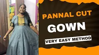 How to stitch pennal cut gown#sareelover #sareeconverttolongfrock #pannalcutgown