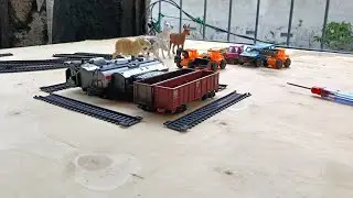 ASMR Toy Train Track Assembly | Rainy Weather & Calm Vibes