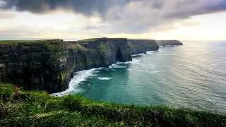 Irish Cliffs of Moher - #Ireland Ambience with 3+ Hrs of Ocean, Wind, and #irishmusic