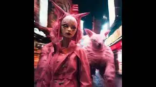 AI CYBERPUNK GIRL IN A NEON CITY #aigirl #ai #design #cinematic #animation #anime