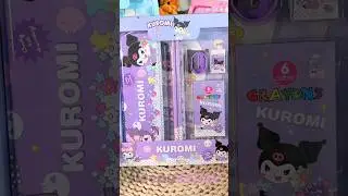 kuromi stationery set🤩 #backtoschool #cute #sanrio #kuromi #stationery #unboxing