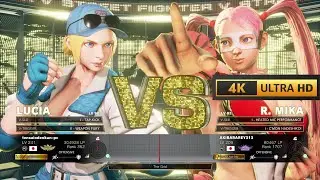 Street Fighter 5 | tensaiodenkun-pc (LUCIA) VS AKIRARAREY313 (R.MIKA) | 4K 60Fps Gameplay