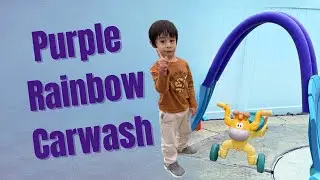 Purple Rainbow Car Wash with Little Spark
