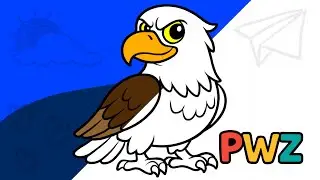 COLORING A CUTE EAGLE &ndash; Fun video for kids