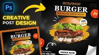 Fast Food Social Media Design in Photoshop | Creative Design By Beast Graphics