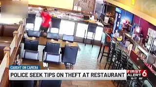 Police seek tips on theft at restaurant