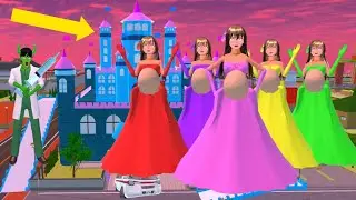Titan Elsa Pregnant Rainbow attacked by a zombie doctor scary 😱 #sakuraschoolsimullator 