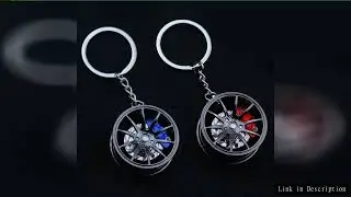 Fashion Metal Wheel Hub Keychain Fidget Spinner Toys Rotating Car Wheels Pendant Key Chains Birthday