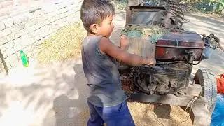Small boy shallow machine starting techniques - engine start problem