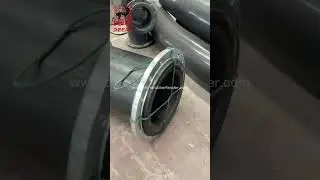 The flanges of the HDPE pipes are fixed