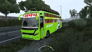 &ldquo;Indian AMEY Bus Driving in USA Weather | Heavy Rain Challenge 🌧️&rdquo; || #ets2  || #30