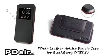 PDair Handmade Leather Smart Pouch Holster Case for BlackBerry DTEK50