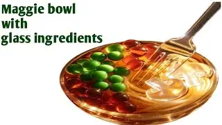 Making Maggie veggie bowl with glass ingredients 