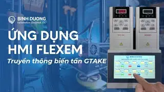 Ứng dụng HMI Flexem truyền th&ocirc;ng với 2 biến tần GTAKE GK600