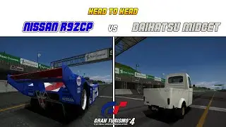 Gran Turismo 4 | Nissan R92CP vs Daihatsu Midget @ Test Course | 1 Lap Head to Head Battle