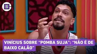 BBB 25: POMBA SUJA: Vin&iacute;cius se DEFENDE ap&oacute;s ser acusado por Renata: 'N&atilde;o &eacute; de baixo cal&atilde;o'