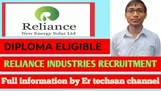 Reliance Energy Recruitment 2025 ll Reliance Group hiring ll DET new vacancy ll Green energy 