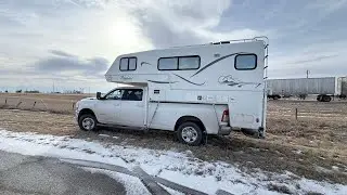 Winter Truck Camping, In South Alberta, Very 💨 Windy Outside, Cooking  and Prepping Food for Work 