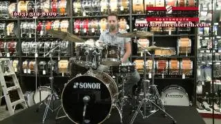 Sonor Ascent Beech 5 Piece Drum Set - Ebony Stripes