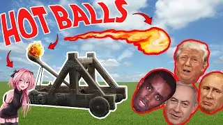 Fire-Ball Catapult VS Trump, Putin, Netanyahu and Diddy