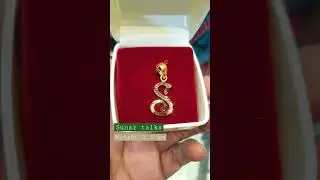 Gold name pendant / alphabet pendant
