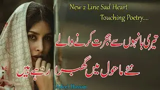 2019 New Heart Touching Urdu Poetry| 2 line sad poetry| 2 line shayri| Urdu Sad poetry| Adeel Hassan