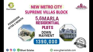 5,6 Marla Resida residential plots available in supreme villas block new metro city khariyaan