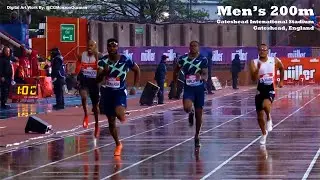Men's 200m.  Gateshead International Stadium, Gateshead, England.  May 23, 2021.