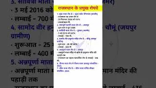 राजस्थान के रोपवे | Rope Way In Rajasthan #swmgyanclasses #gk #shortsfeed #shorts #cet2024