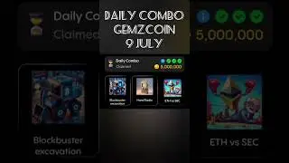 Gemz daily combo card | Daily Combo Gemzcoin 9 July #ایردراپ #نات_کوین #gemzcoin #notcoin #airdrop