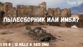 Type 59 | Пылесборник или имба? | 1 vs 8 | 12 kills & 5813 dmg