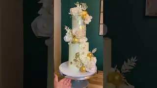 60th Birthday Cake Reveal - Buttercream Cake 2 Tier Cake Decorating Floral Cake