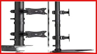 Tripp Lite Dual Monitor Mount Stand/Clamp, Vertical, Swivel & Tilt, 15-27 Inch, Flat Screen Display