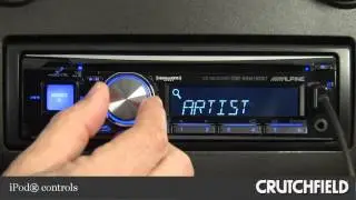 Alpine CDE-SXM145BT Car CD Receiver Display and Controls Demo | Crutchfield Video