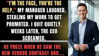 My Manager Stole My Project and Got Promoted. I Resigned and Took....