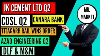 JK CEMENT Q2 🔴 CDSL Q2 🔴 AZAAD ENGEENERING Q2 🔴 US FED RATE CUT || share market latest news today
