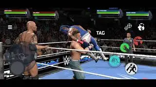 John Cena and Rock team up to beat the Raymysterio and The Randy orton