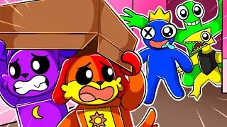 Catnap e os Smiling Critters ENCONTRAM o Rainbow Friends no Roblox