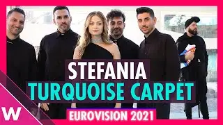 Stefania (Greece) @ Eurovision 2021 Turquoise Carpet Opening Ceremony | Interview