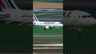 Air France landing in Paris #airbus318