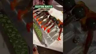 GOT'EM BAITS | Motor Oil Red Flakes with FluOrange Gold Flakes #surfperch #surffishing