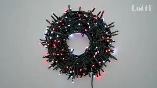 48652 Catena 300 MiniLED MultiFLASH ROSSO e BIANCO 4+18m - Lotti Importex - Moments of light