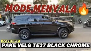 MODIFIKASI VELG FORTUNER PAKE VELG TE37 BLACK CHROME🔥 #velgmobil #fortuner #fortunermodified #fyp