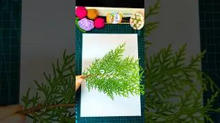 ✨ Beautiful Peacock Art with Natural Leaves 🌿🦚 | DIY Leaf Art | #shorts #viral #trending