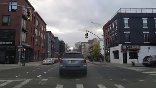 Driving from Bedford Stuyvesant to Clinton Hill in Brooklyn,New York