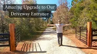 Staining Our Three Board Farm Fence and Driveway Gate Installation