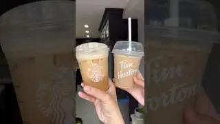 Tim Hortons Vs Starbucks fall edition! #fypシ #viralshorts #fall