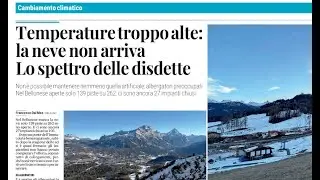 Nel Bellunese manca la neve: aperte solo 139 piste su 262