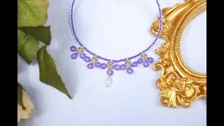 Beebeecraft DIY Purple Necklace with Seed Beads